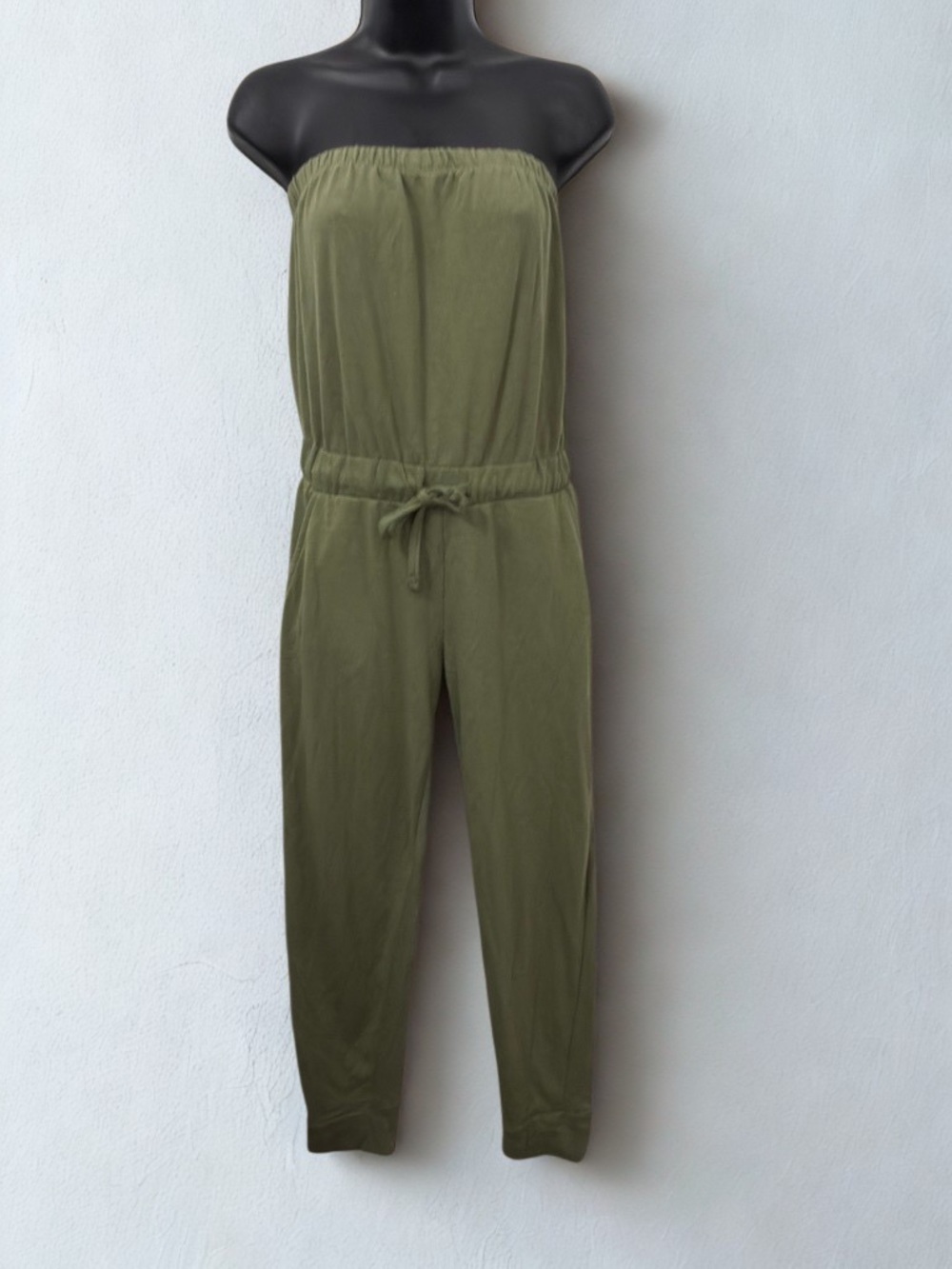Love Olive Strapless Drawstring Jumpsuit